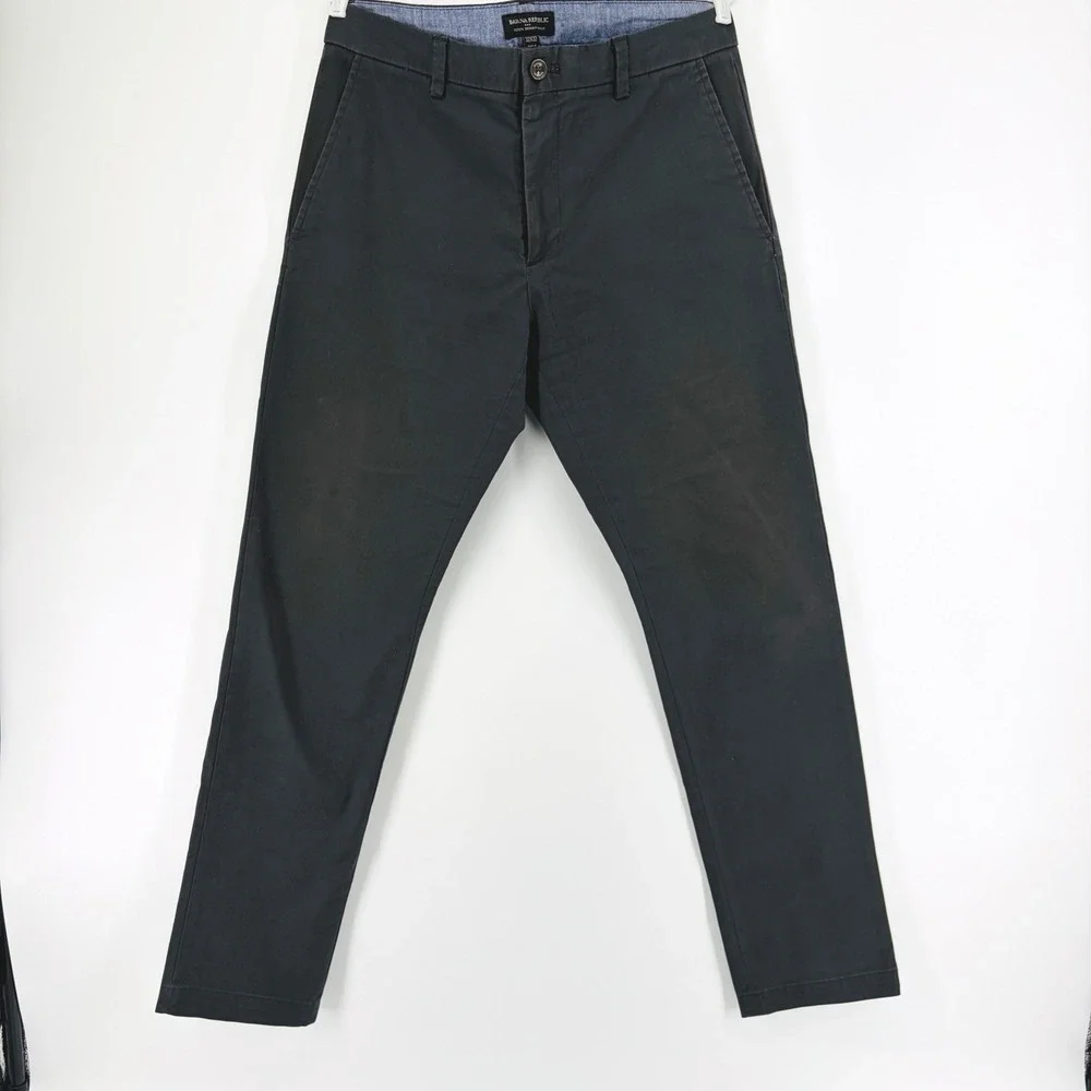 Banana Republic Pants Fulton Skinny Chino Mens 32x32 Dark Gray Casual Trousers